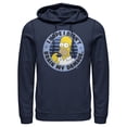 thumbnail image 1 of Men's The Simpsons Brain My Damage Pull Over Hoodie Navy Blue Small, 1 of 4