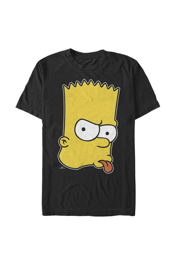 Men's The Simpsons Brat Bart  Graphic Tee Black Medium