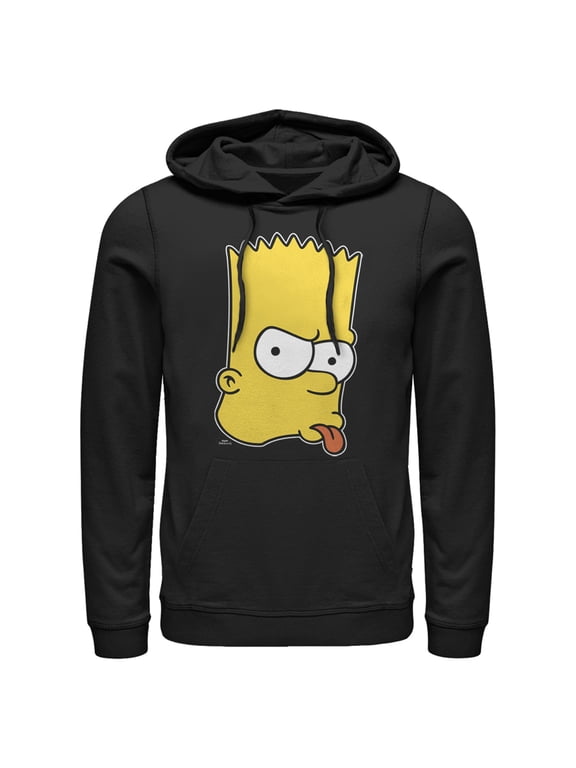 Men's The Simpsons Brat Bart Pull Over Hoodie Black Small