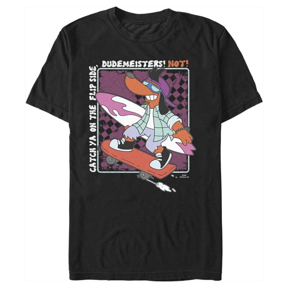 Men's The Simpsons Catch Ya on the Flip Side Graphic Tee Black Medium