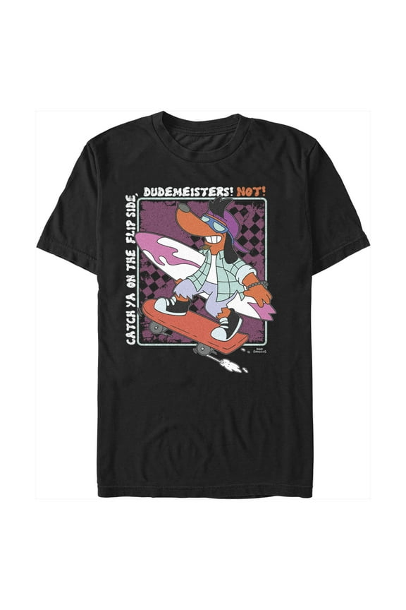 Men's The Simpsons Catch Ya on the Flip Side  Graphic Tee Black Medium