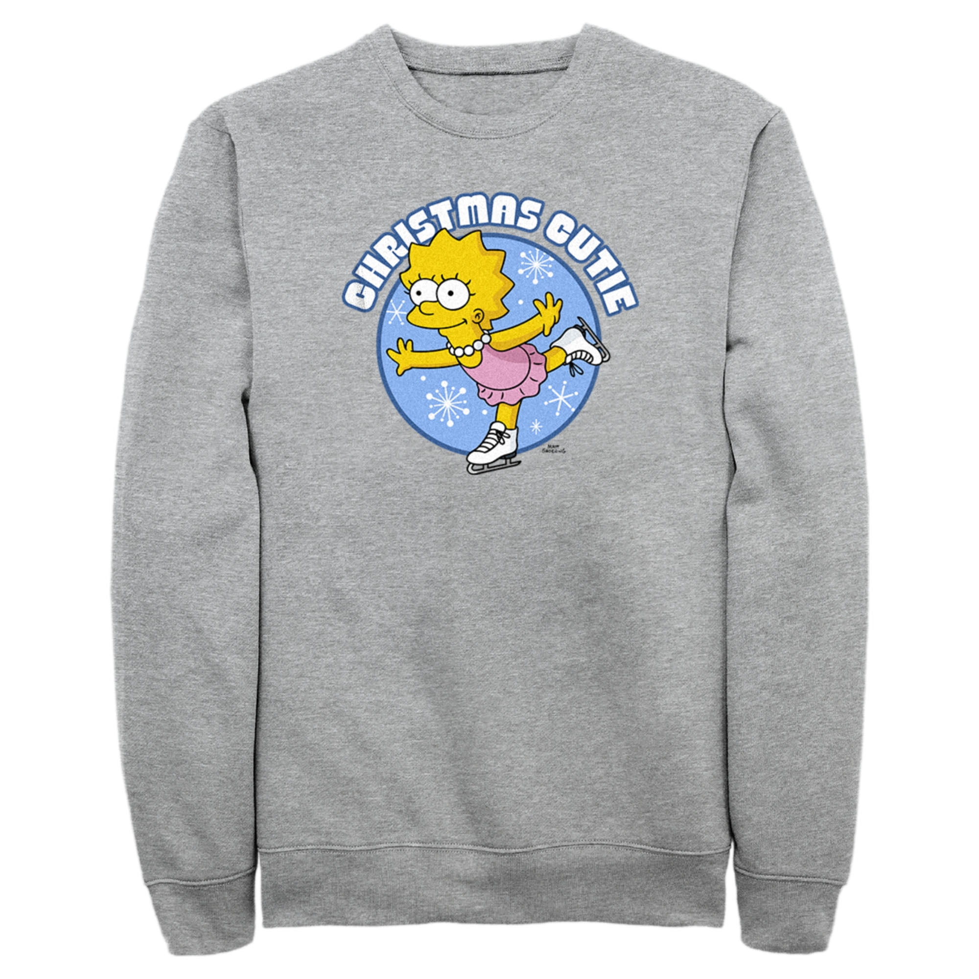 Heather Athletic Cutie Men\'s Medium Lisa Christmas The Sweatshirt Simpsons