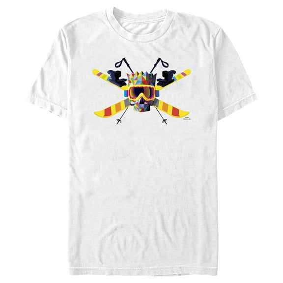 Men's The Simpsons Colorful Bart Ski Champ  Graphic Tee White Medium