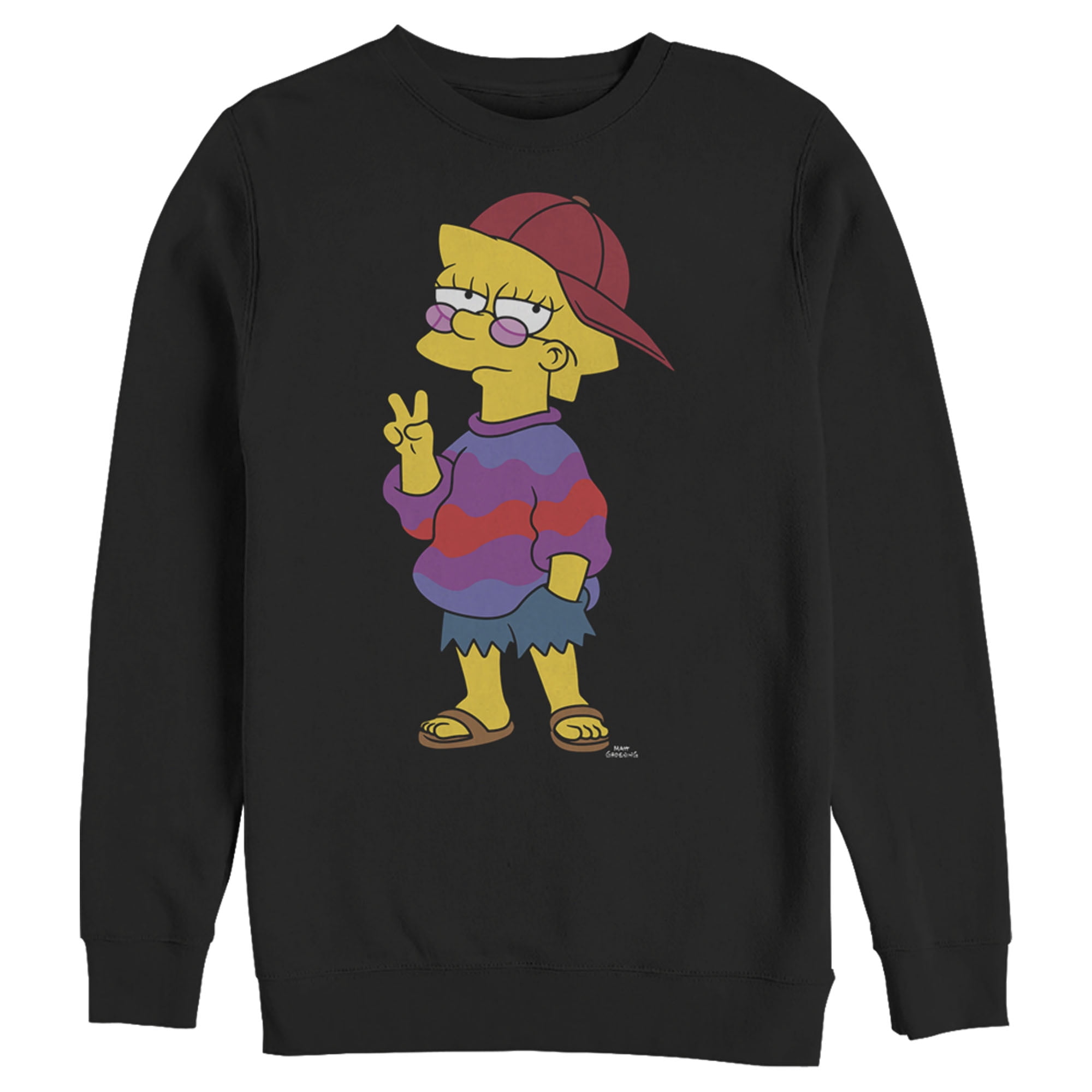 Men's The Simpsons Cool Lisa Sweatshirt Black 3X Large Men's The Simpsons Cool Lisa Sweatshirt Black 3X Large