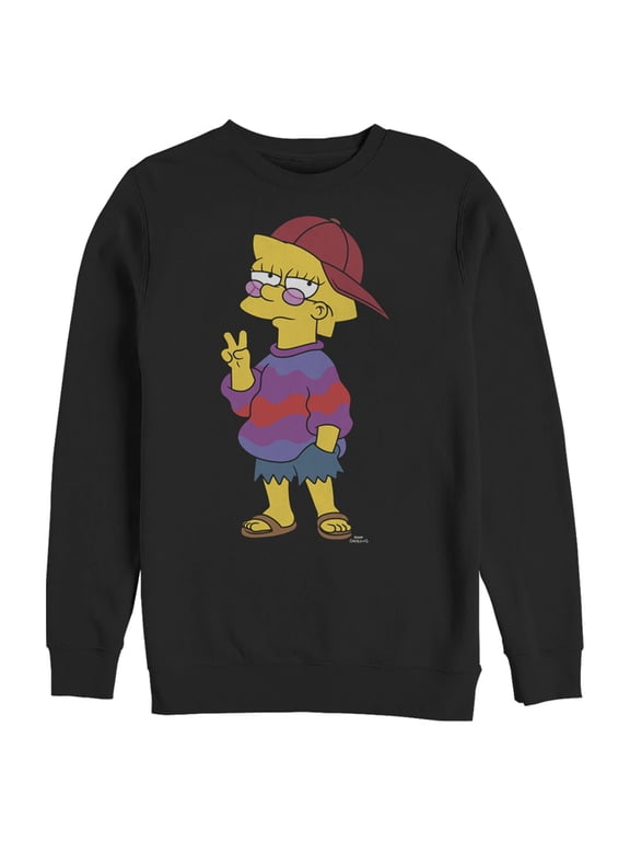 Men's The Simpsons Cool Lisa Sweatshirt Black X Large