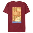 thumbnail image 1 of Men's The Simpsons Cowa Bunga Dude! Surfing Bart Graphic Tee Cardinal X Large, 1 of 5