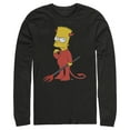 thumbnail image 1 of Men's The Simpsons Devil Bart  Long Sleeve Shirt Black 2X Large, 1 of 4