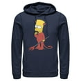 thumbnail image 1 of Men's The Simpsons Devil Bart  Pull Over Hoodie Navy Blue Medium, 1 of 4