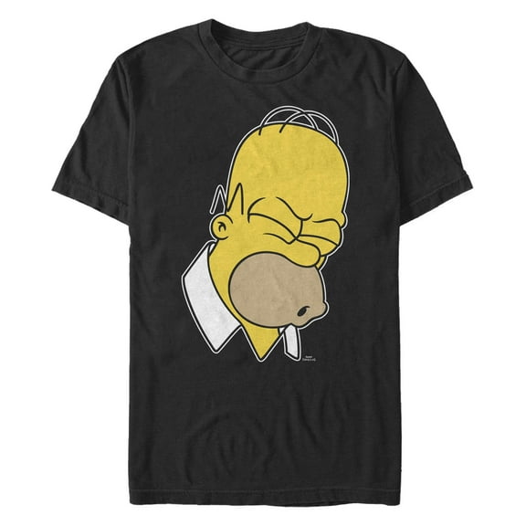 Men's The Simpsons Doh Homer  Graphic Tee Black Large