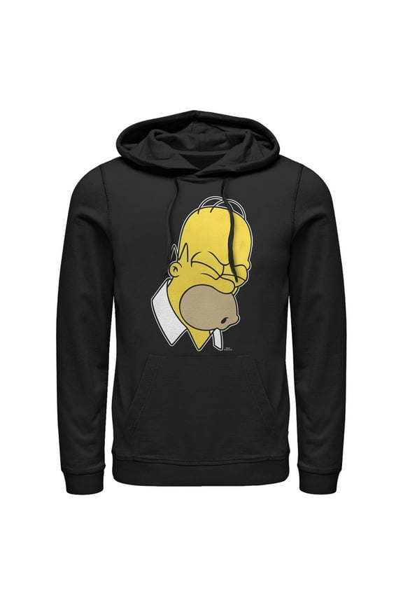 Men's The Simpsons Doh Homer Pull Over Hoodie Black 2X Large