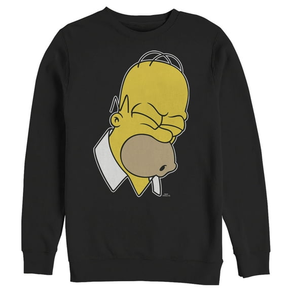 Men's The Simpsons Doh Homer  Sweatshirt Black Small