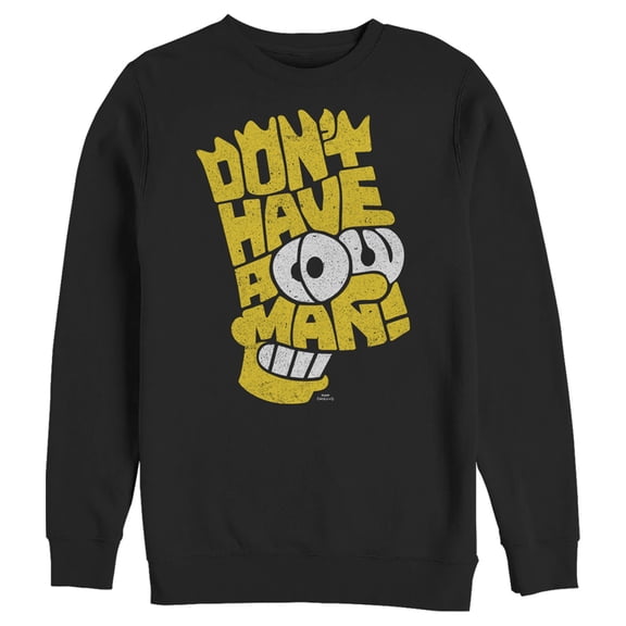 Men's The Simpsons Don’t Have a Cow Sweatshirt Black Medium