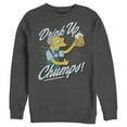 thumbnail image 1 of Men's The Simpsons Drink Up, Champs  Sweatshirt Charcoal Heather Small, 1 of 4