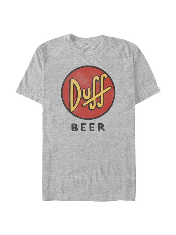 Men's The Simpsons Duff Beer Classic Logo Graphic Tee Athletic Heather X Large