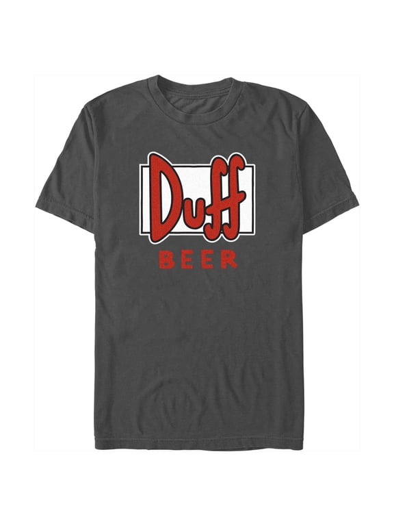 Men's The Simpsons Duff Beer Logo Graphic Tee Charcoal Large
