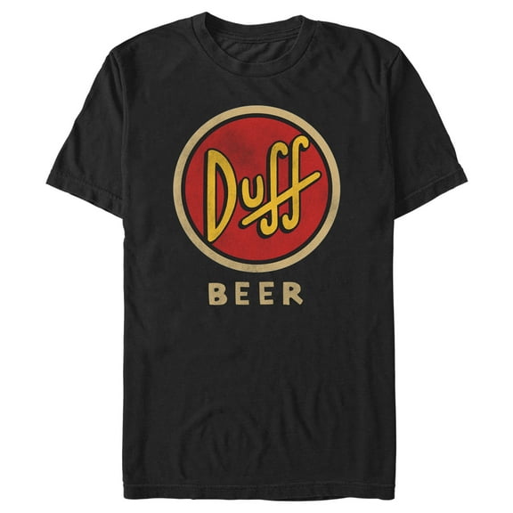 Men's The Simpsons Duff Classic Beer Logo  Graphic Tee Black Large