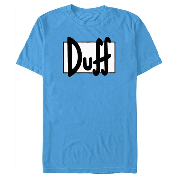 Men's The Simpsons Duff Logo  Graphic Tee Turquoise Large
