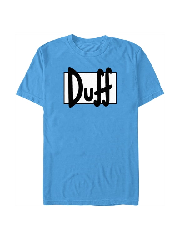 Men's The Simpsons Duff Logo Graphic Tee Turquoise Medium