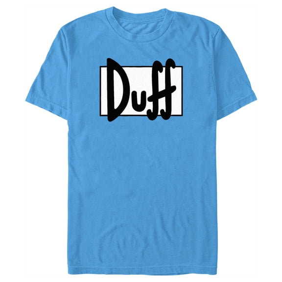 Men's The Simpsons Duff Logo Graphic Tee Turquoise X Large