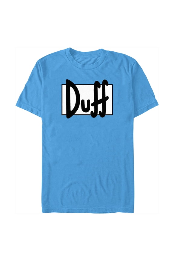 Men's The Simpsons Duff Logo  Graphic Tee Turquoise X Large