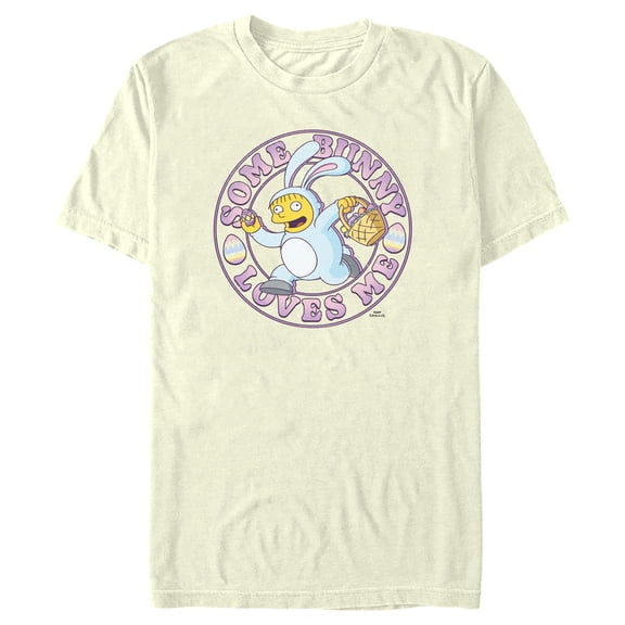 Men's The Simpsons Easter Bunny Ralph Some Bunny Loves Me  Graphic Tee Beige X Large