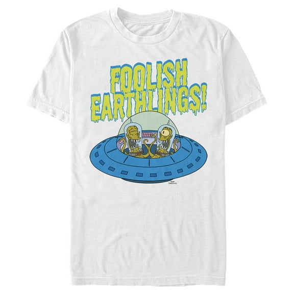 Men's The Simpsons Foolish Earthlings  Graphic Tee White Medium