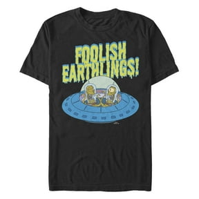 Men's The Simpsons Foolish Earthlings Slime Graphic T-Shirt