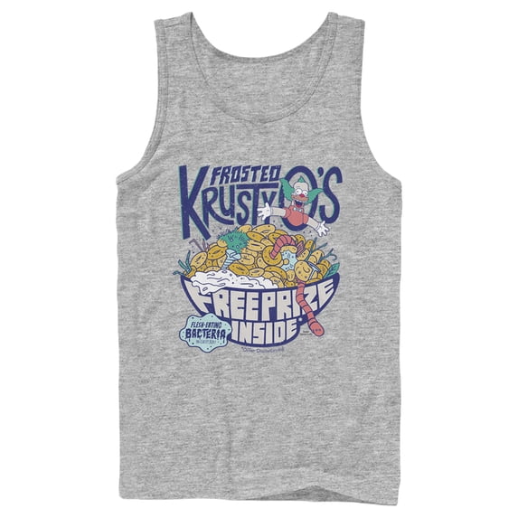 Men's The Simpsons Frosted Krusty O's Tank Top Athletic Heather Medium