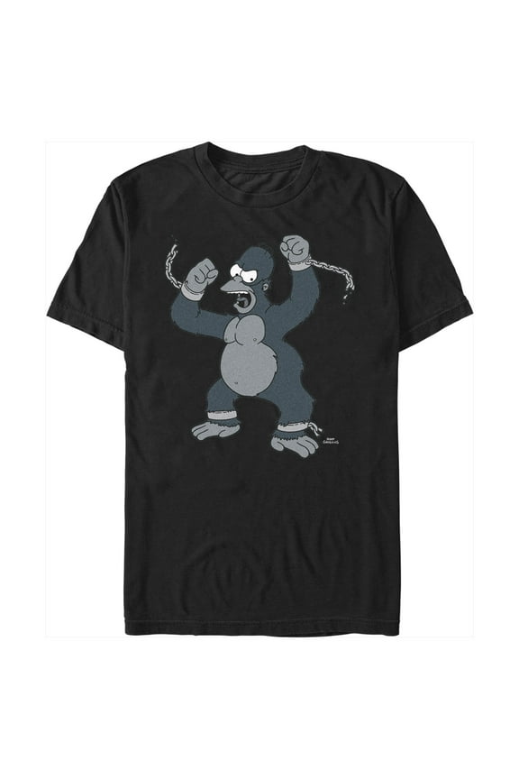 Men's The Simpsons Gorilla Homer Graphic Tee Black 3X Large