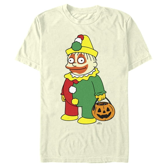 Men's The Simpsons Halloween Clown Ralph Graphic Tee Beige 3X Large