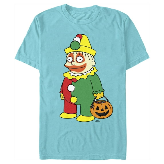 Men's The Simpsons Halloween Clown Ralph Graphic Tee Tahiti Blue Small