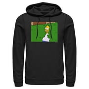 Mens The Simpsons Homer Bush Pull Over Hoodie Black Medium