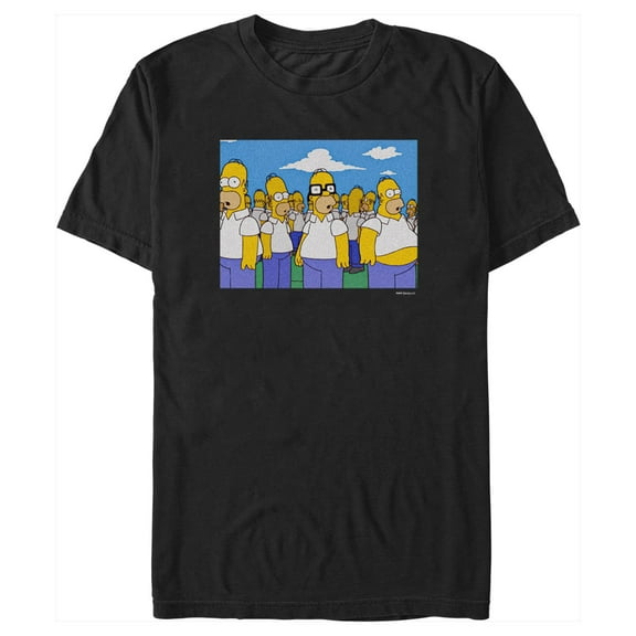Men's The Simpsons Homer Clones  Graphic Tee Black 2X Large