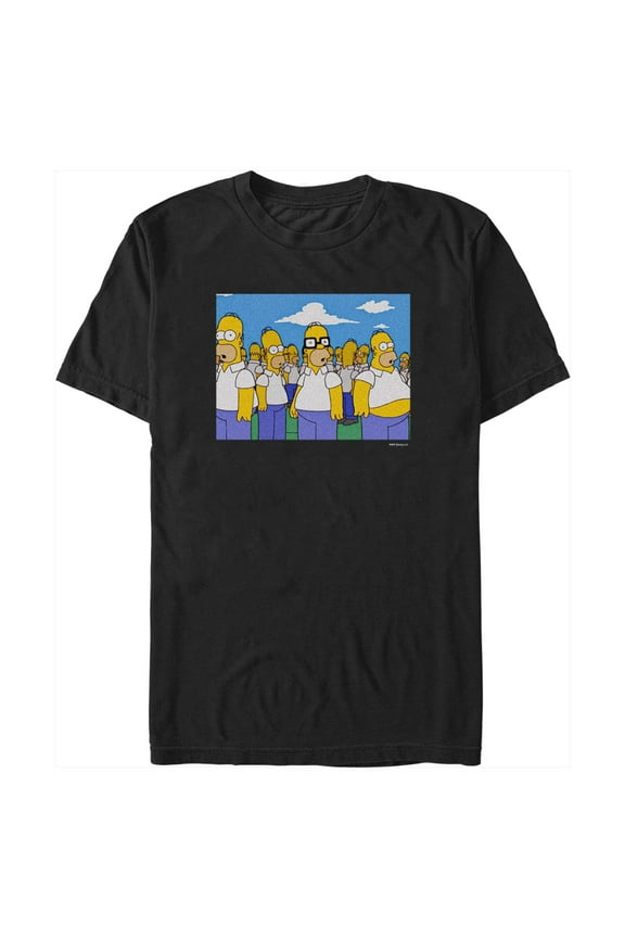 Men's The Simpsons Homer Clones Graphic Tee Black 2X Large