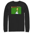 thumbnail image 1 of Men's The Simpsons Homer Disappearing into the Bush, Nothing to See here Long Sleeve Shirt Black Medium, 1 of 4