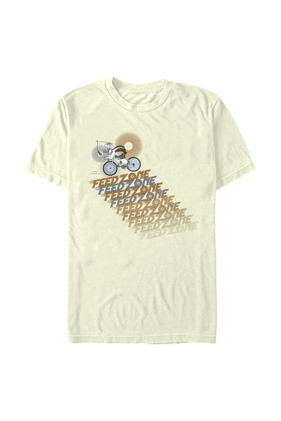 Men's The Simpsons Homer Donut Feed Zone  Graphic Tee Beige Small