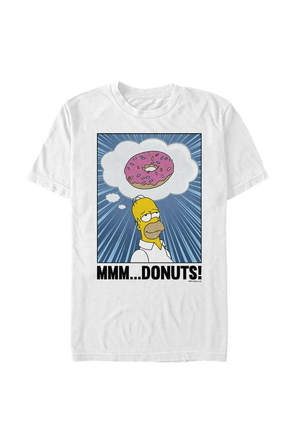 Men's The Simpsons Homer Mmm Donuts Graphic Tee,