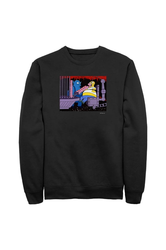 Men's The Simpsons Homer and the Devil Sweatshirt Black Medium