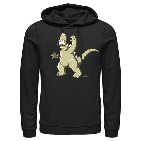 Men's The Simpsons Homerzilla Pull Over Hoodie Black 2X Large