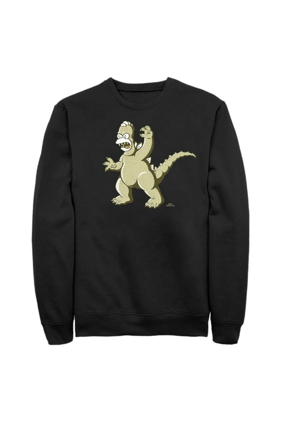 Men's The Simpsons Homerzilla Sweatshirt Black Large