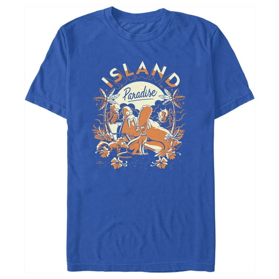 Men's The Simpsons Island Paradise Graphic Tee Royal Blue Small