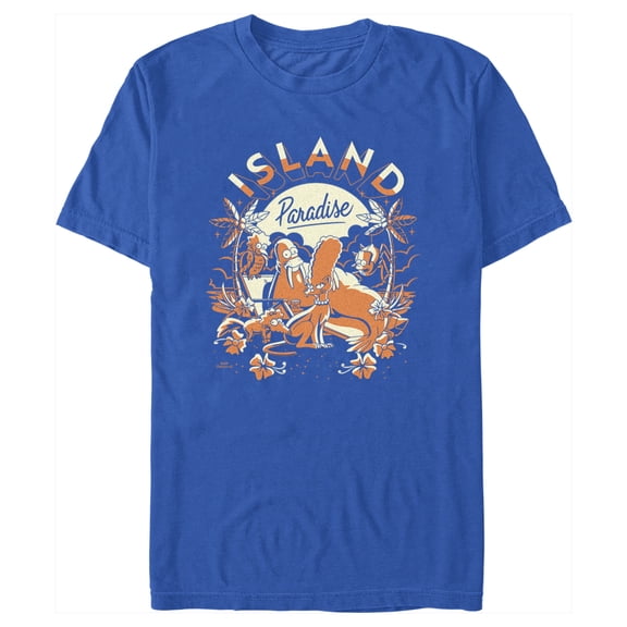 Men's The Simpsons Island Paradise  Graphic Tee Royal Blue Small