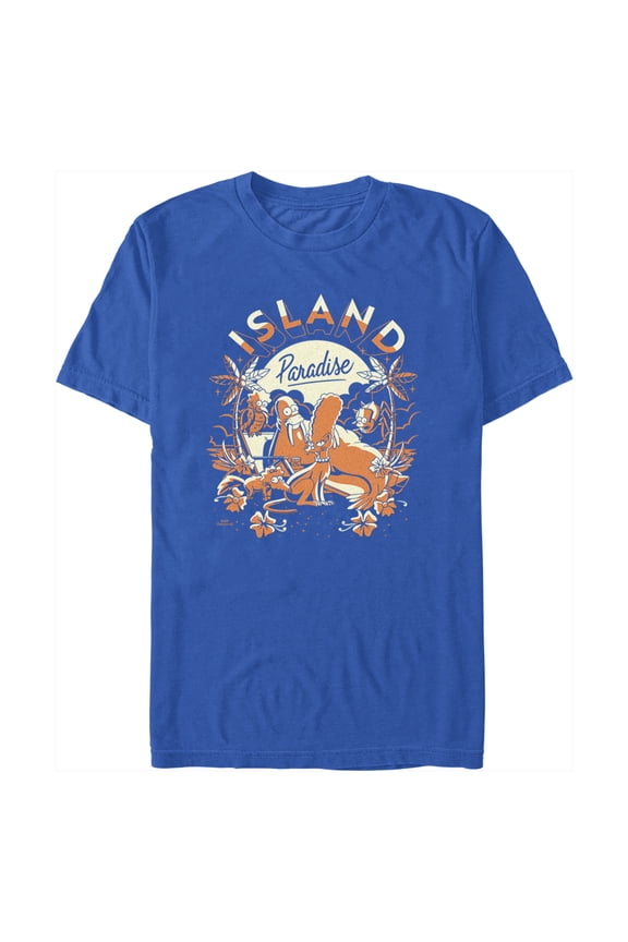 Men's The Simpsons Island Paradise Graphic Tee Royal Blue Small