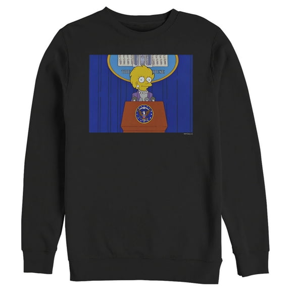Men's The Simpsons Lisa for President  Sweatshirt Black Small