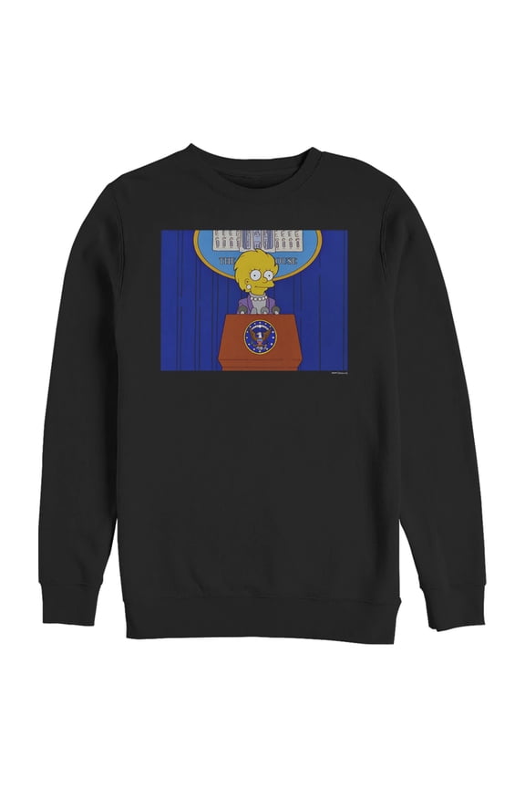 Men's The Simpsons Lisa for President Sweatshirt Black Small