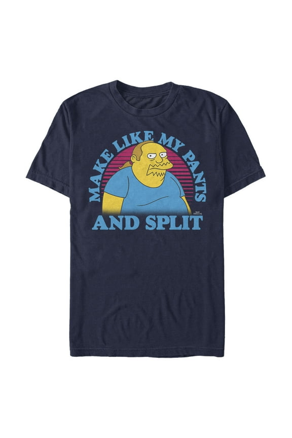 Men's The Simpsons Make Like my Pants and Split Graphic Tee Navy Blue X Large