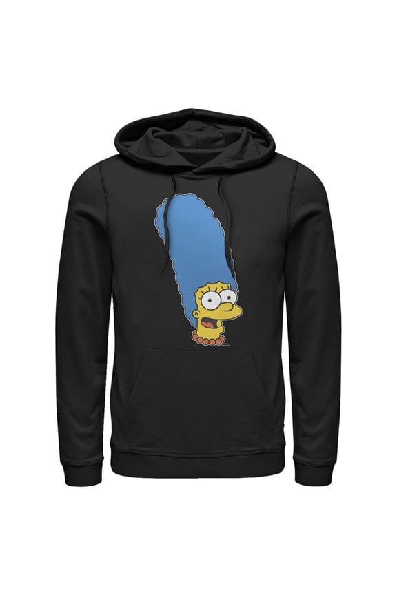 Men's The Simpsons Marge  Pull Over Hoodie Black Large
