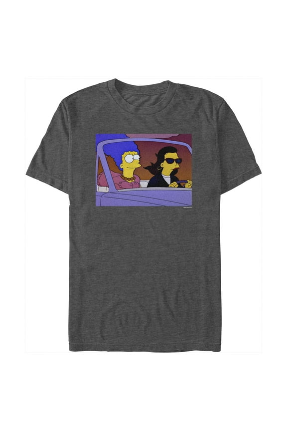 Men's The Simpsons Marge Scene Graphic Tee Charcoal Heather Medium