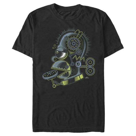 Men's The Simpsons Mechanical Homer Graphic Tee Black Large