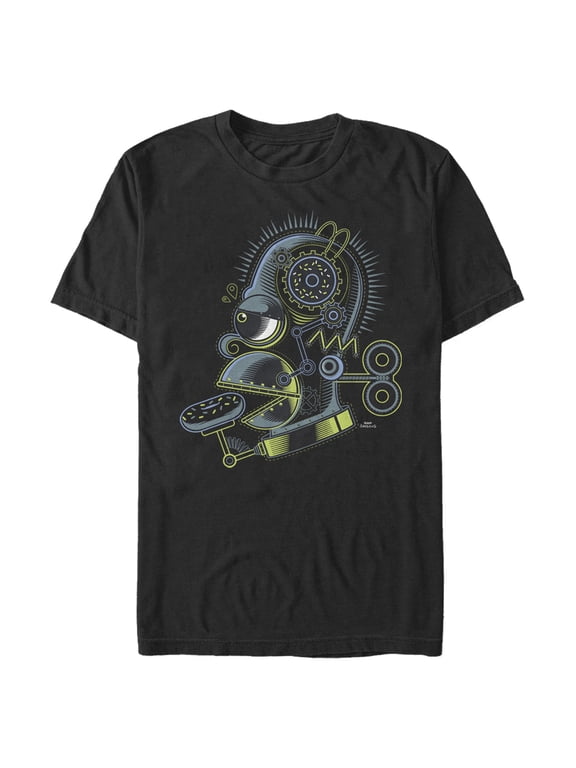 Men's The Simpsons Mechanical Homer Graphic Tee Black Large